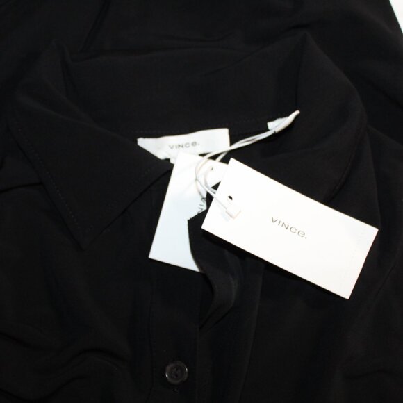 NWT Vince Short Sleeve Half Button Shirt Dress $265 - Picture 8 of 8